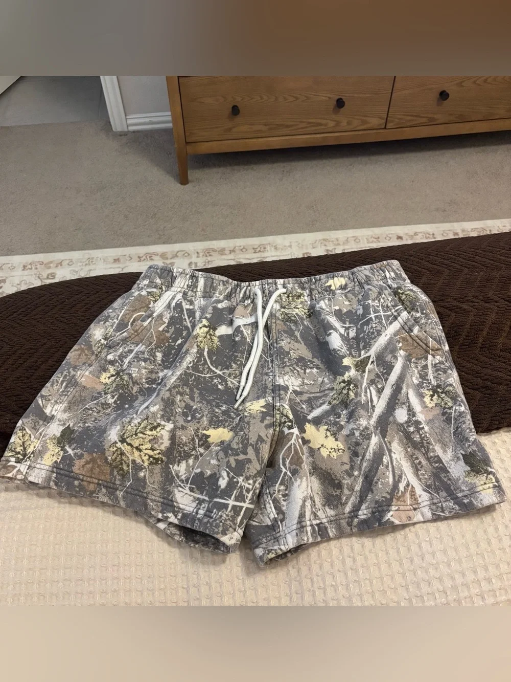 Abercrombie & Fitch Men's Camouflage Athletic Shorts - Gray, Brown, Tan